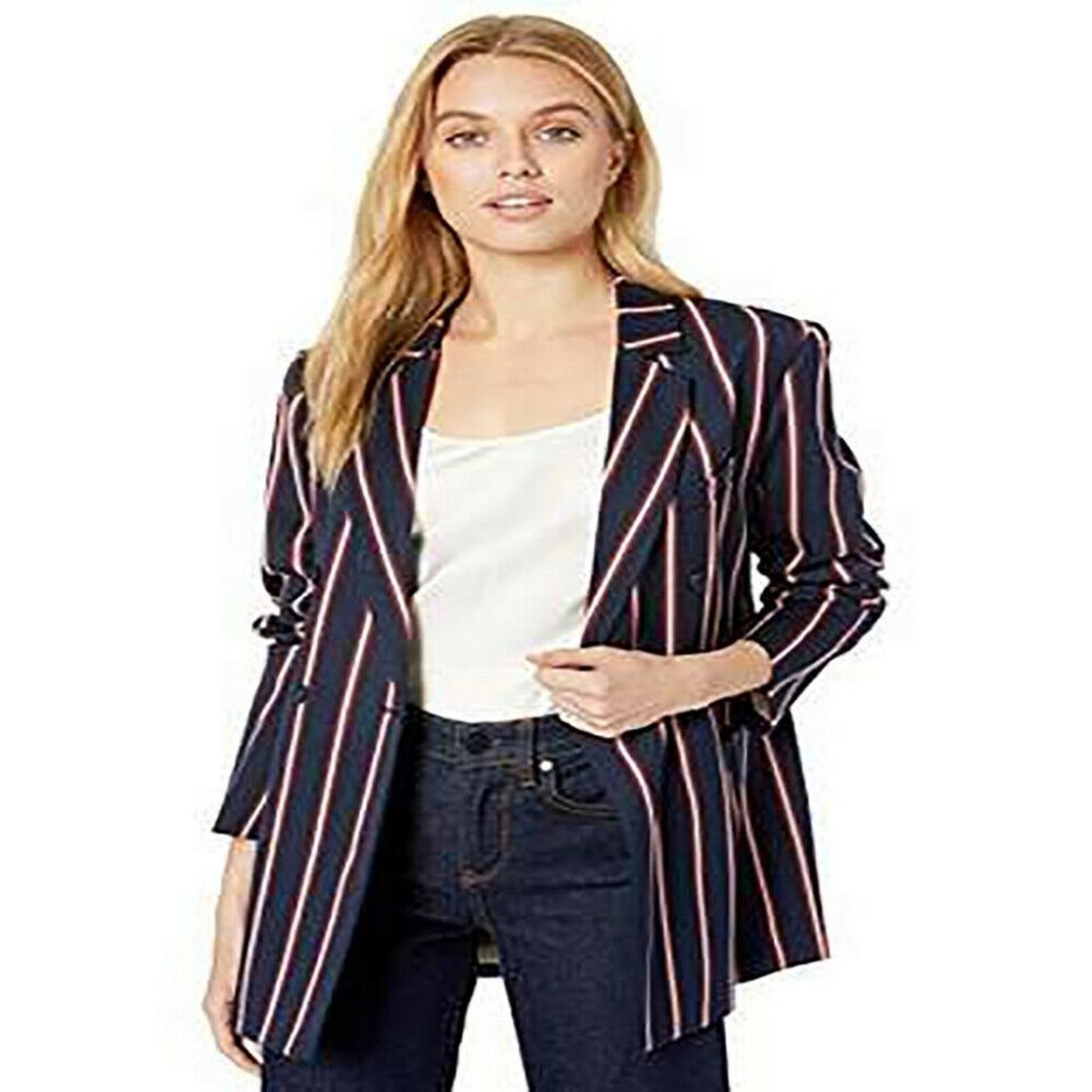 Vintage Zion Fashion Button Front Blazer Jacket Medium