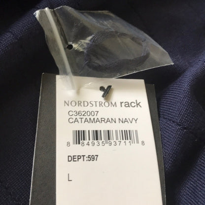 Devotion by Cyrus NEW Navy Blue Scallop Trim Mock Neck Tank Size Large