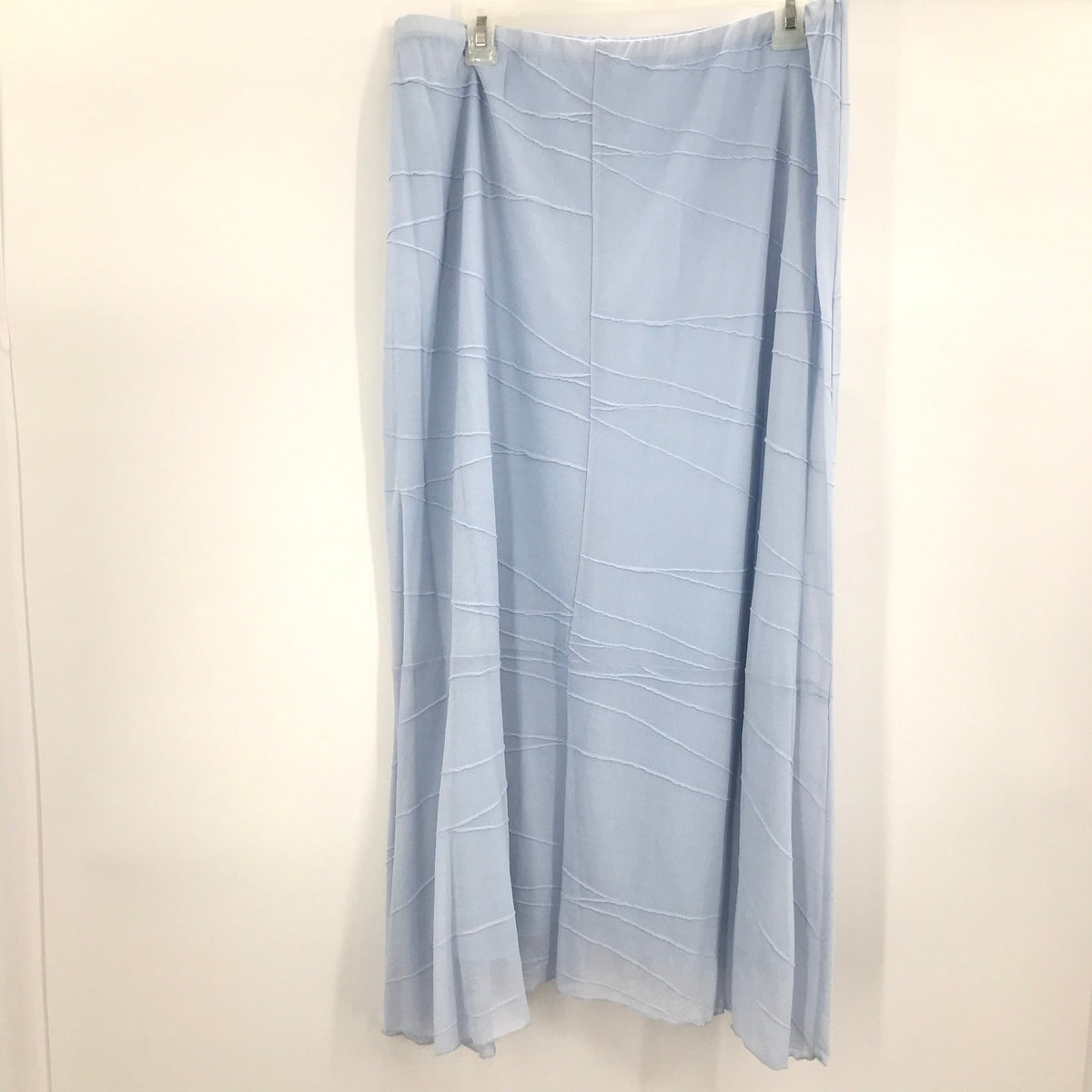 Ronen Chen 2 Piece Skirt & Matching Scarf A-Line Midi Skirt Blue Size 5
