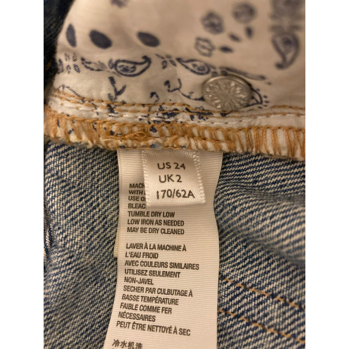 We The Free Denim Bermuda Jean Shorts Size 24 US/2 UK East End Dusk Blue NWT