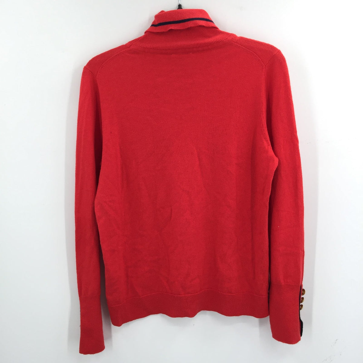 NWT Court & Rowe Pullover Sweater Cowl Neck Three Cuff Button Red Size Medium