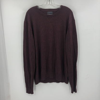 Wallin & Bras Men's Crew Neck Knitted Sweater Long Sleeves Brown Size XL