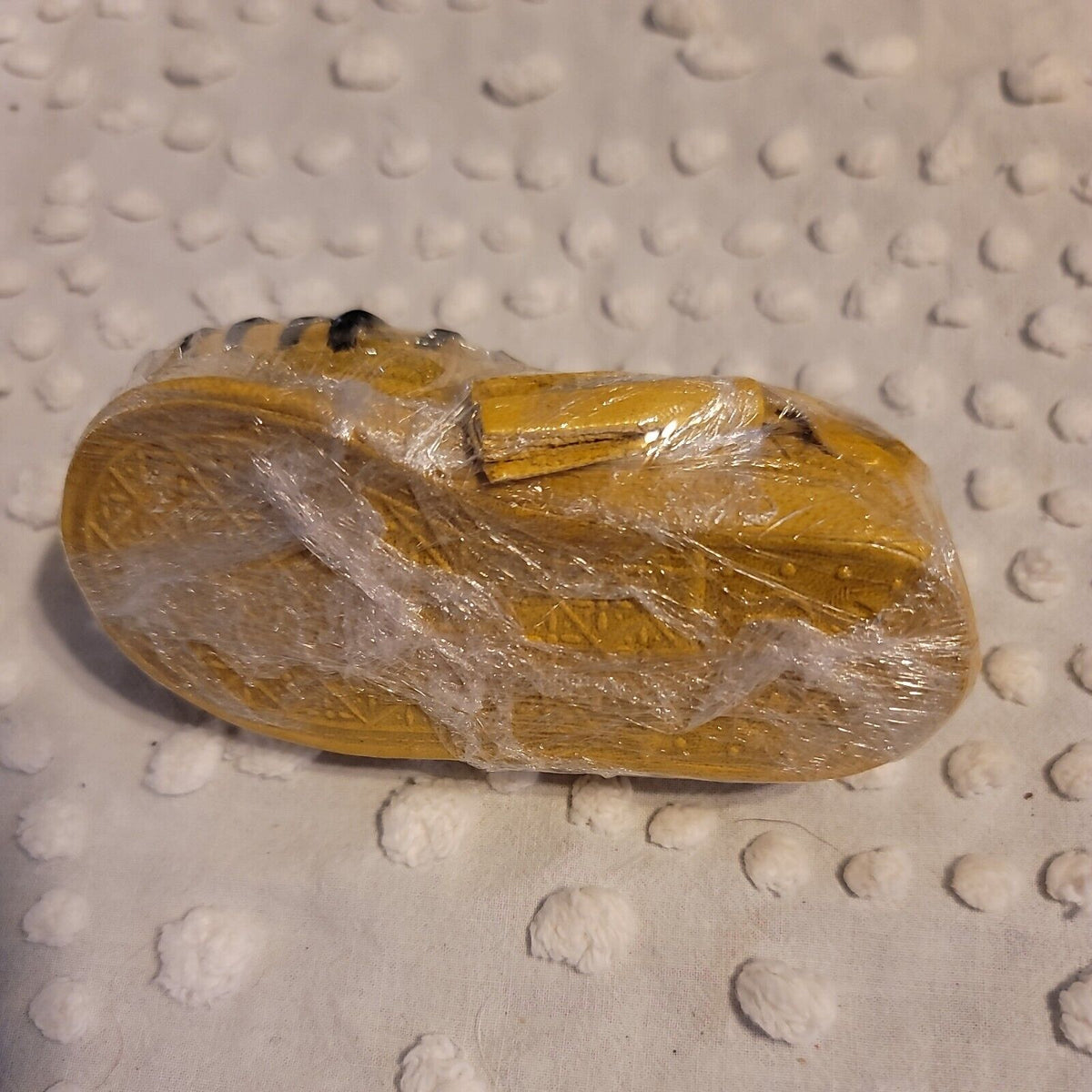 Tooled Leather Mocassin Coin Purse 5" YELLOW NEW Loafer Zipper Miniature Mexico
