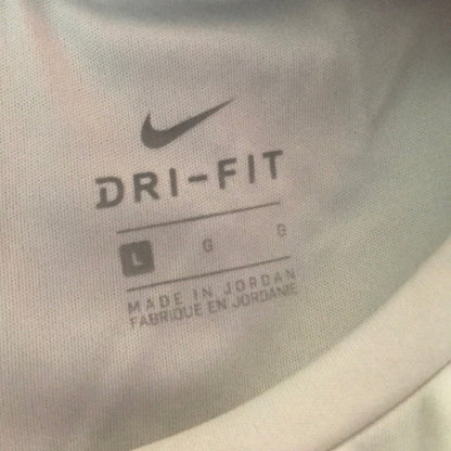 Nike Dri Fit Logo RacerBack White Tank Top Large