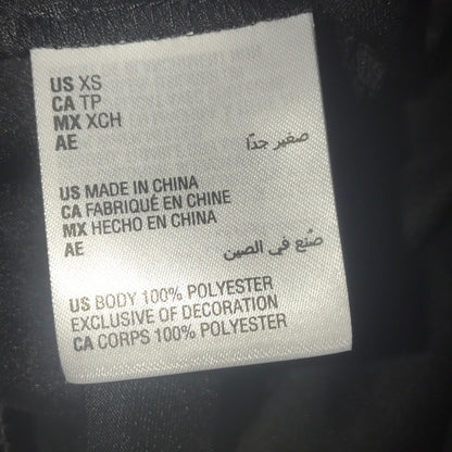 INC NEW Metallic Trim Black Matte Pajama Pants Size X-Small