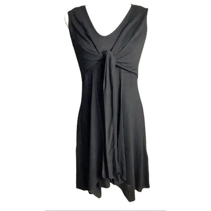 AllSaints Jayda Jersey Front Wrap Sleeveless Mini Dress Size Small in Black NWT