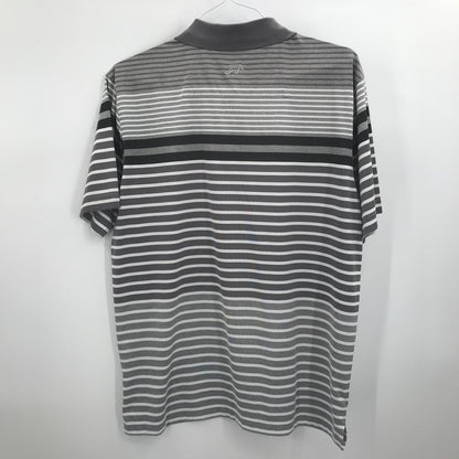 LOT GOLF MEDIUM Short Sleeve Striped 4 Polo Shirts Collared Neck