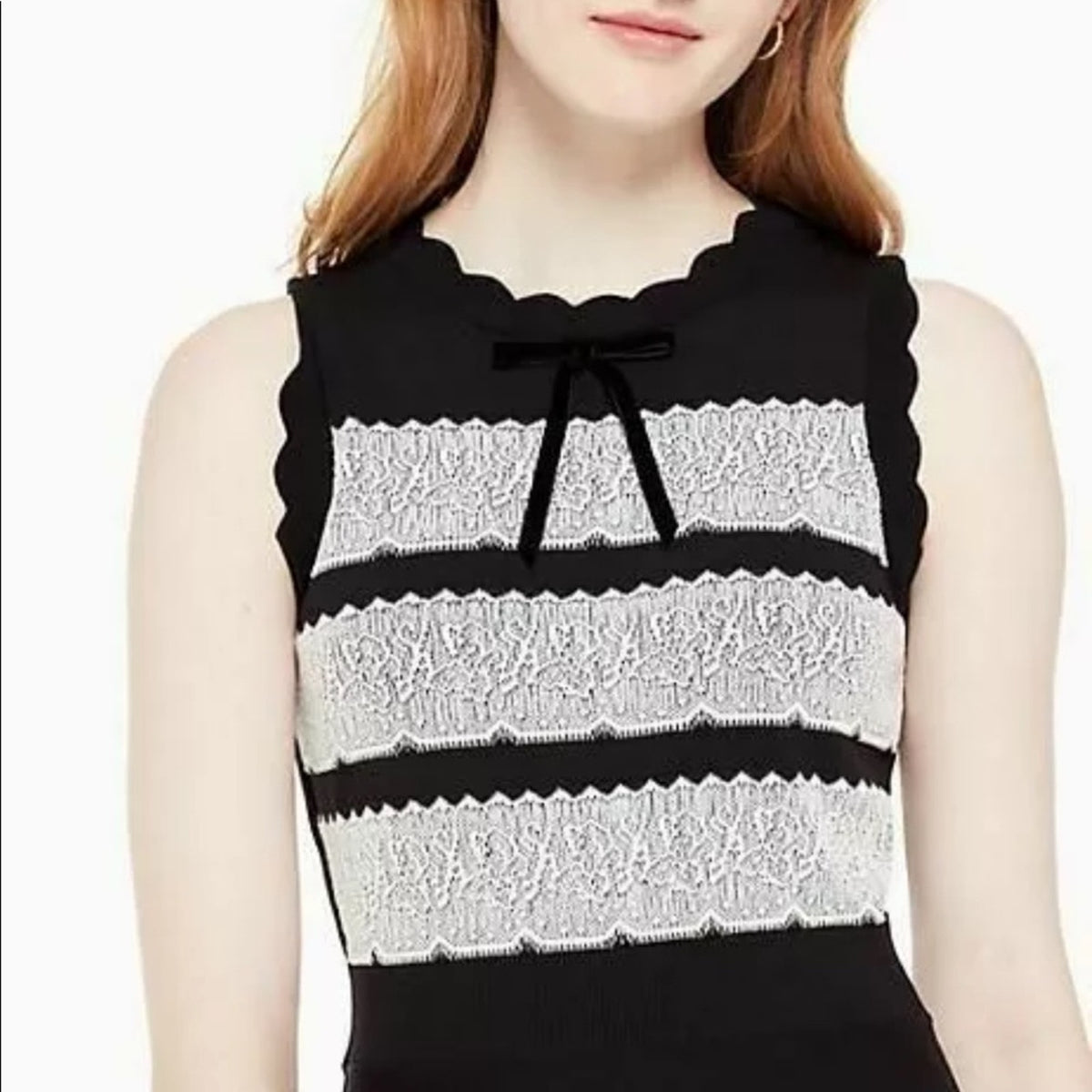 Kate Spade New York NWT Black Lace Jacquard Sweater Dress Size XS