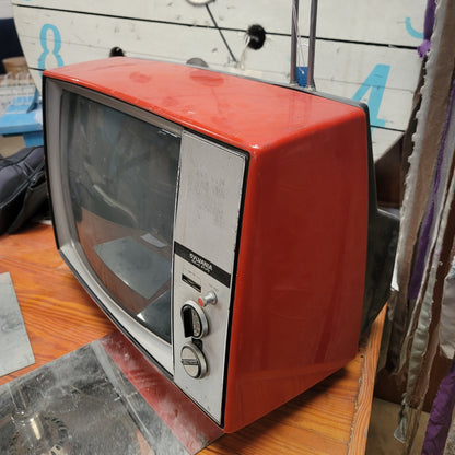 Sylvania VC RED vintage television TV non working theatre movie staging prop