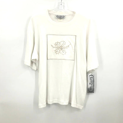 Saint Germain Vintage 2 Piece Sequin High Waist Padded Shirt & Pant Set XL New