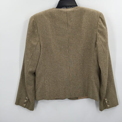 Vintage 2 Pc. SET  lined Tweed Skirt w/ pockets Suit Button Front Jacket A-Line