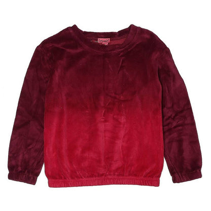 Splendid Fleece Jacket Size 5 - 6 Women Red Ombre Pullover Long Sleeve Top