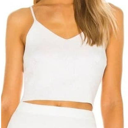 AFRM Ronan Crop Rib Camisole Top Sz XL/Extra Large Soft Blanc/Winter White NWT