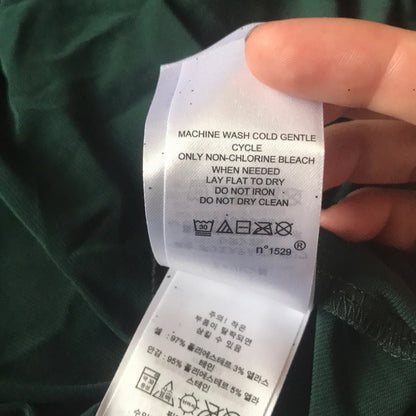 Ralph Lauren Asymmetrical Midi Deep Fern Dress 14 Green NEW