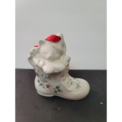 Pfaltzgraff Winterberry Christmas, 1997 Cat/Stocking Bell Ornament