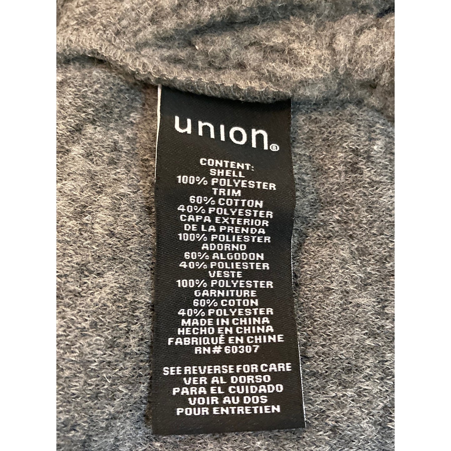 Union Turner Quarter-Zip Pullover Hoodie Jacket Sz Medium Charcoal Heather NWT