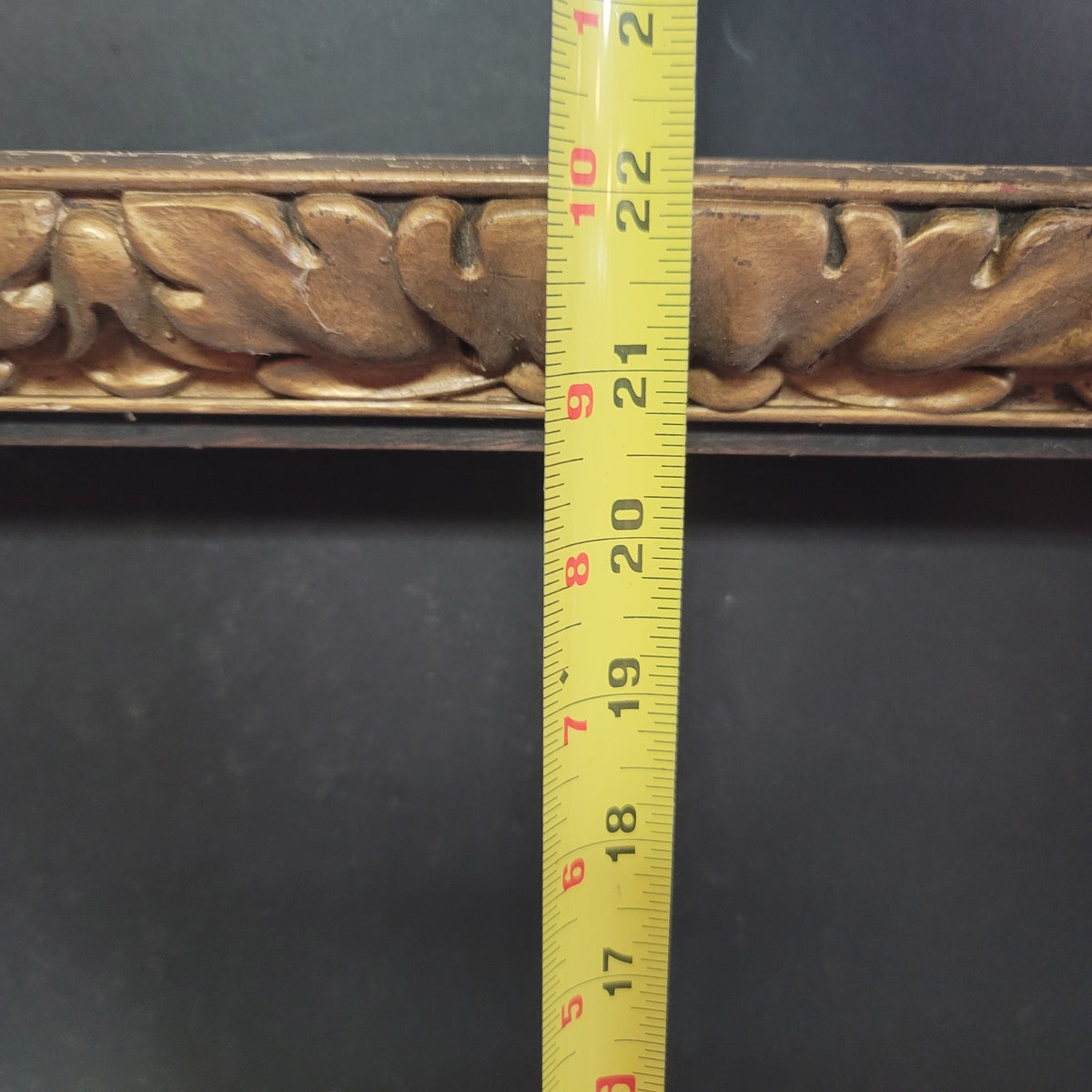 Antique wood frame gold Picture Frame 22" x 18 Oak Leaf Motif