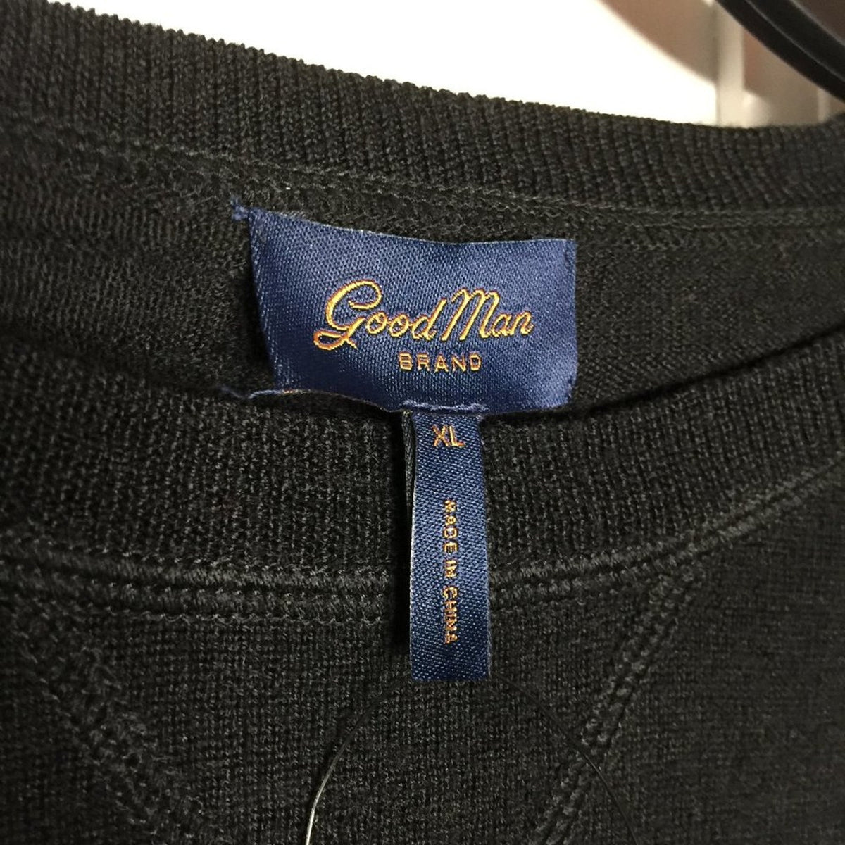 NWT Good Man Brand Pullover Sweater Long Sleeves Crew Neck Colorblock Black XL