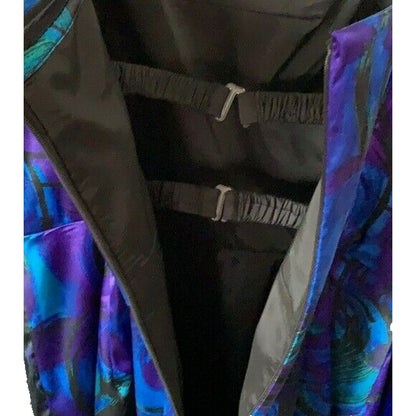 Maggy London Elegant Strapless Cocktail Dress Sz 6 Blue Purple Swirls Formal