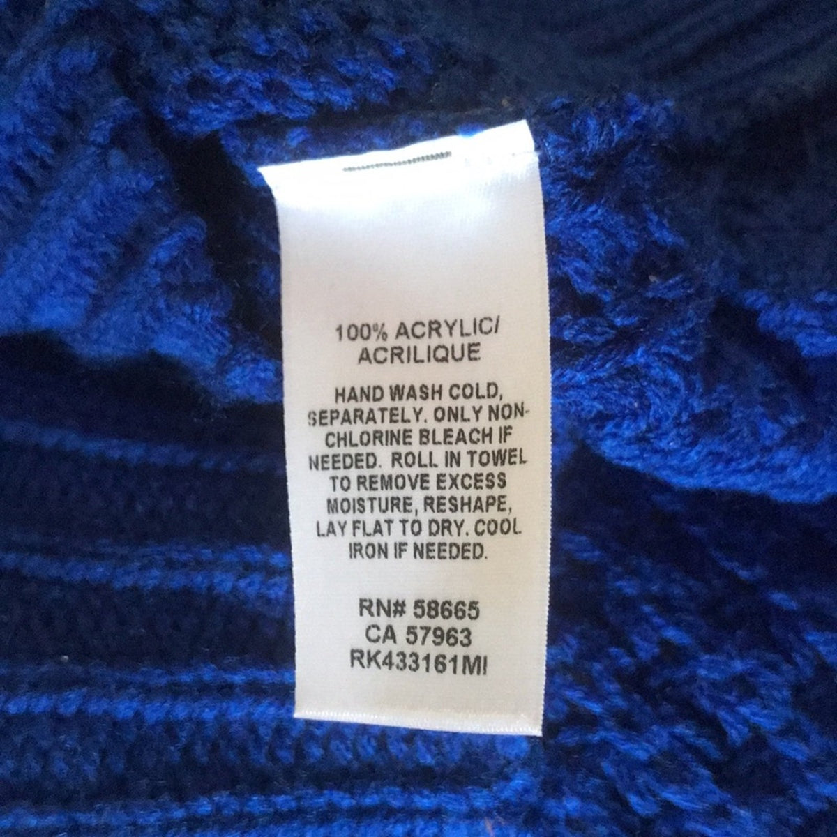 Abound NWT Textured Blouson long Sleeve knit blue clematis Sweater XXSmall