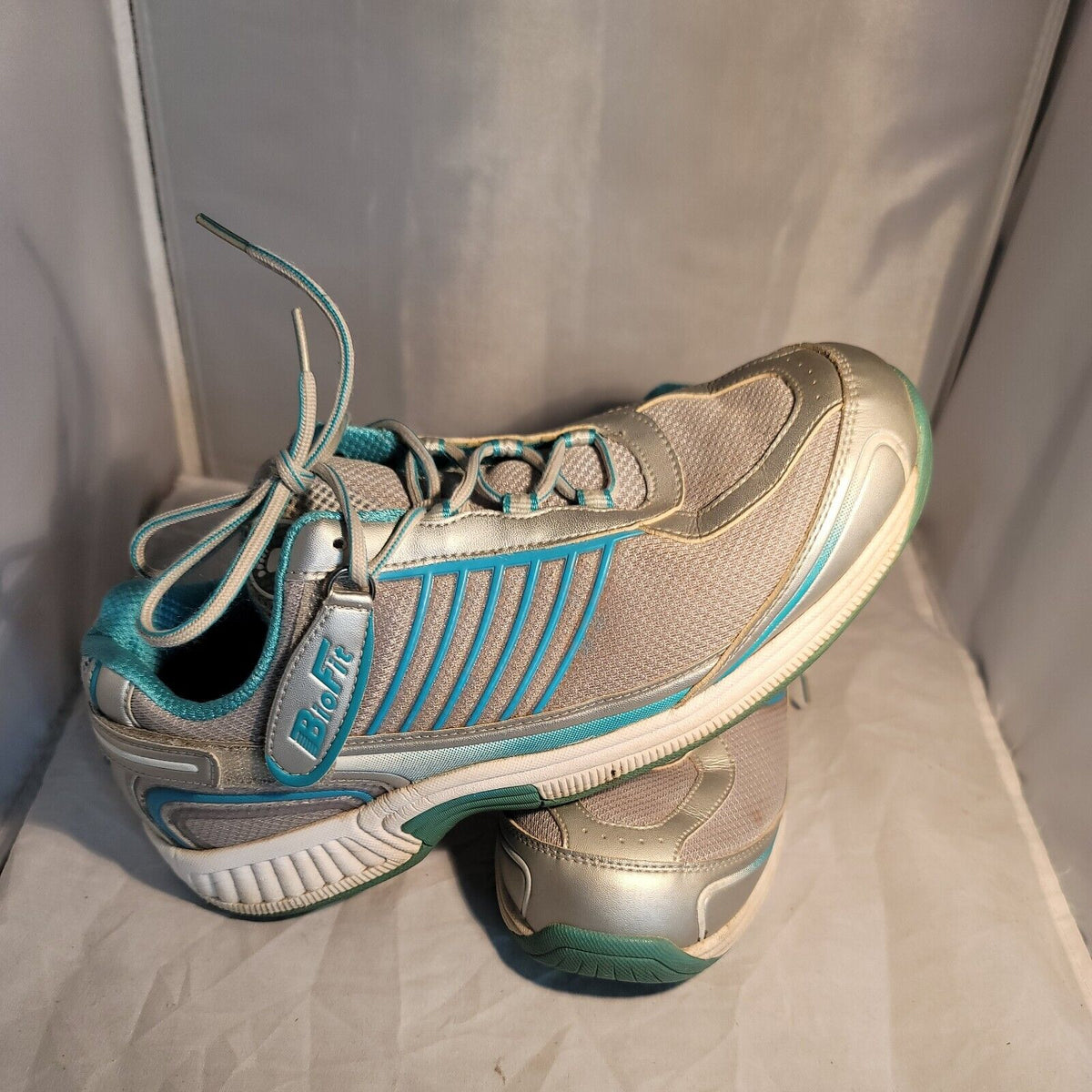 Orthofeet Biofit Women 975 XWide Size 11.5 Gray Teal Diabetic Comfort Shoes