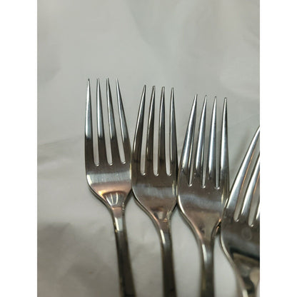 American Stainless Flair Forks 2 Salad 6 Dinner Knives Lot Of 8 Flatware MCM