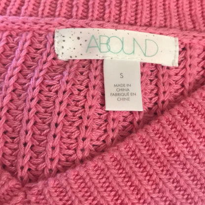 Abound Pink Cable Knit V-Neck Sweater Size Small NEW Winter Cozy Layering