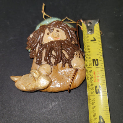 Dough Noah Shepard Sheep Staff Terracotta Handmade Vintage
