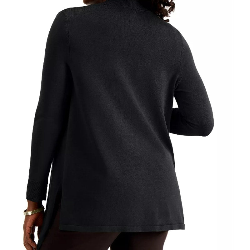 JM Collection Open Drape Front Cardigan Sweater Size XL/Extra Large in Black NWT