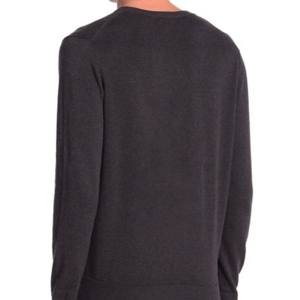 Joe Fresh XXL Pullover Sweater Long Sleeve V-Neck Rib Knit Heathered Charcoal
