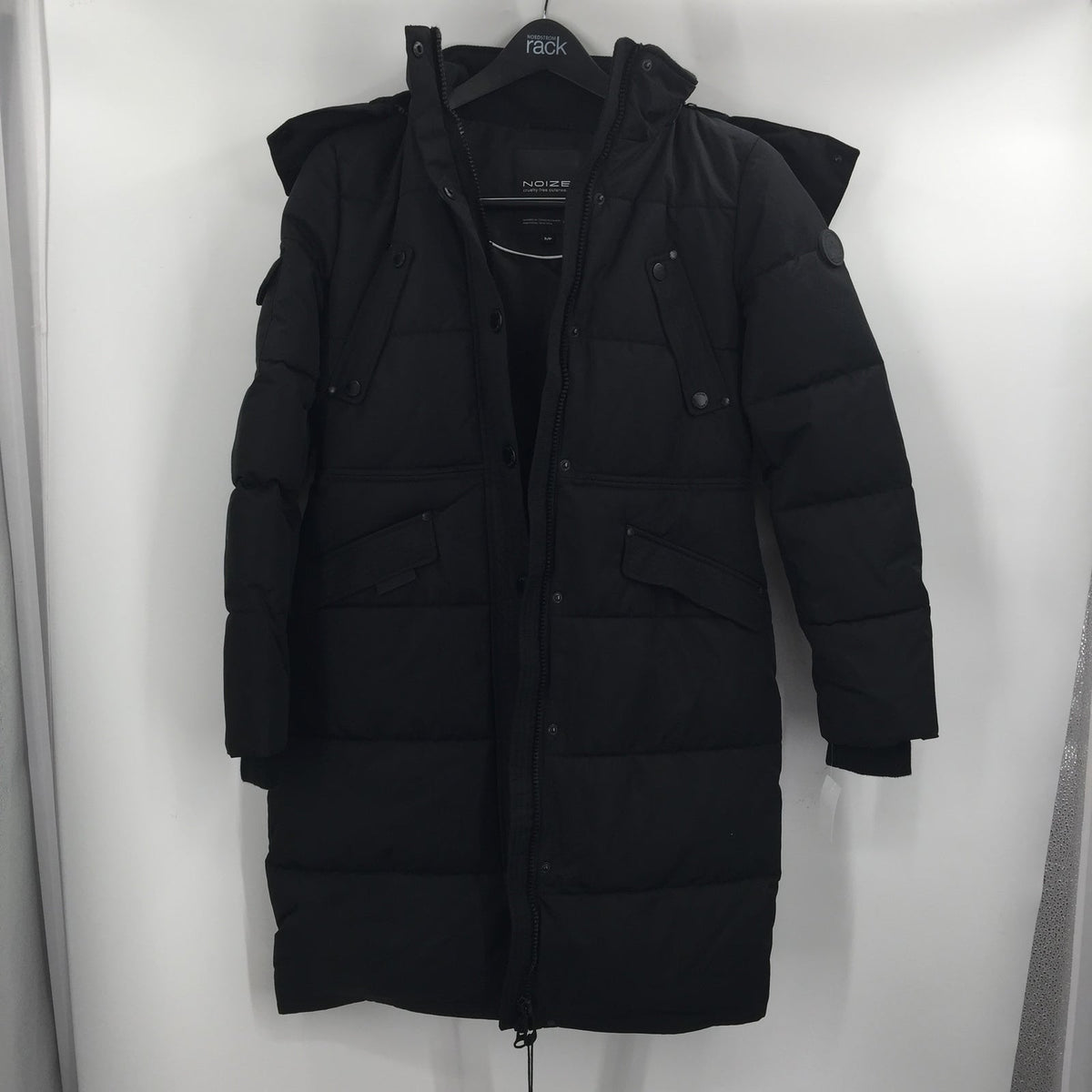 Noize Faux Fur Trim Removable Hood Winter Kaylee Parka Jacket Black Size Small