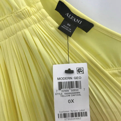 Alfani Plus Size Pleated Sleeveless Blouse Top Adjustable Ruching Shoulders OX