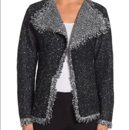 Max Studio NEW Marled Knit Sweater Jacket Size Small
