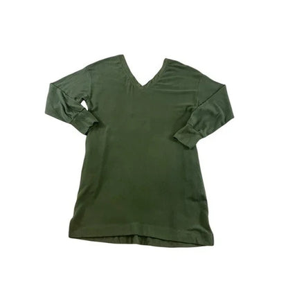 Socialite Women's Sweater Mini Dress Small Dark Olive Green NEW Double V-Neck