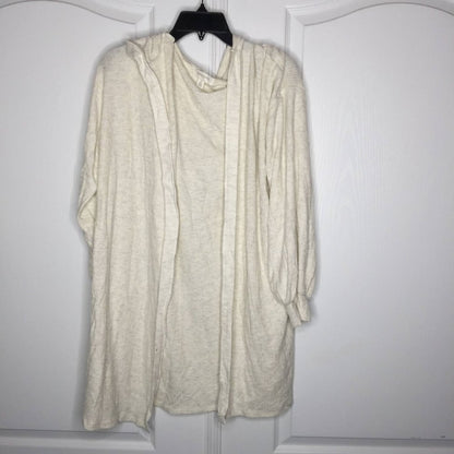 Treasure & Bond Open Front Cardigan Sweater Ribbed Cozy Beige Oatmeal Medium NEW