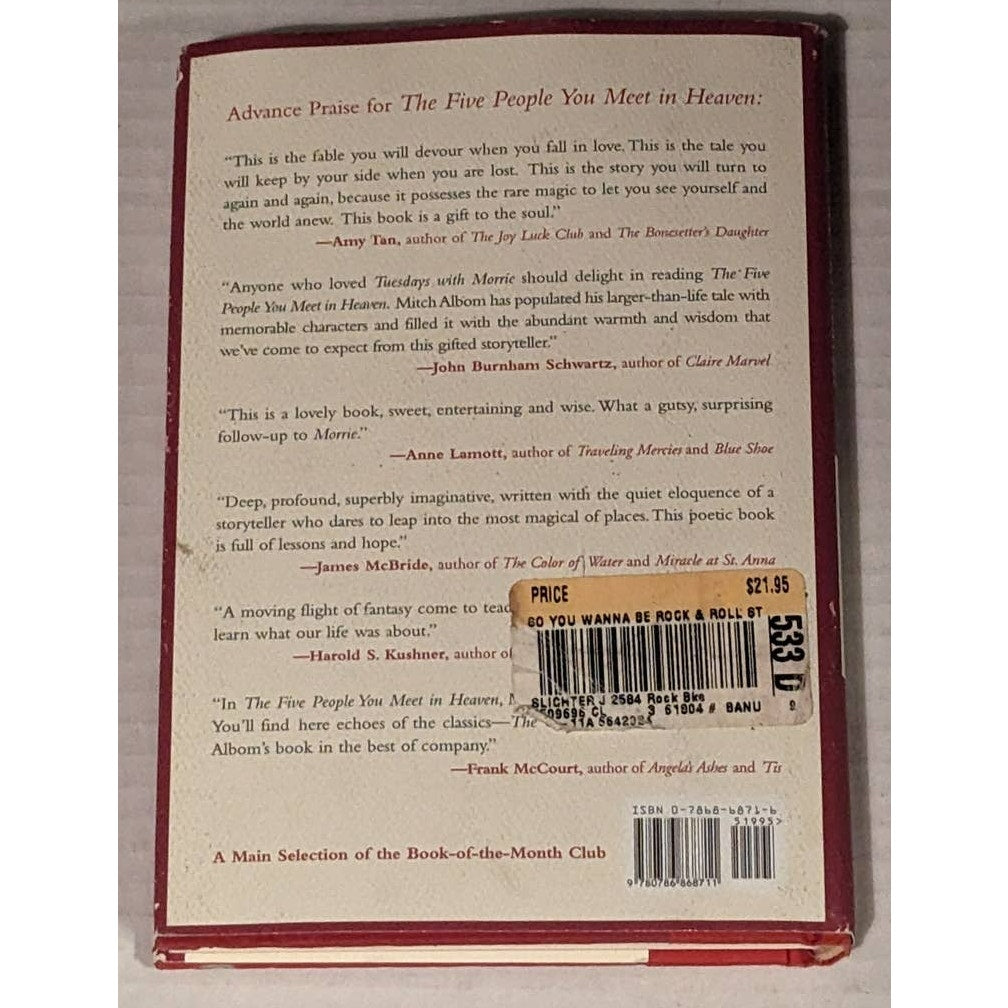 The Five People You Meet in Heaven Mitch Albom Hardback Religious Fiction Novel