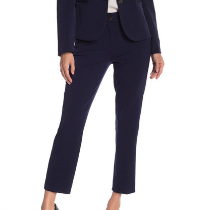 J. Crew Slim Ankle Crop Pants Size 8 Blue Slim Casual career