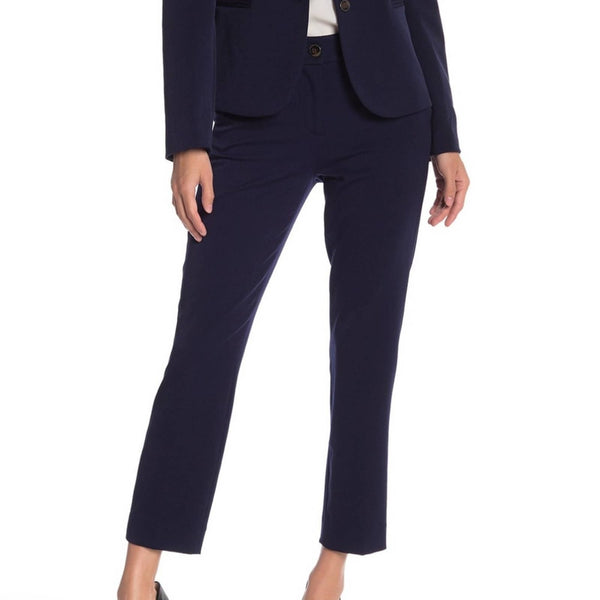 J. Crew Slim Ankle Crop Pants Size 8 Blue Slim Casual career
