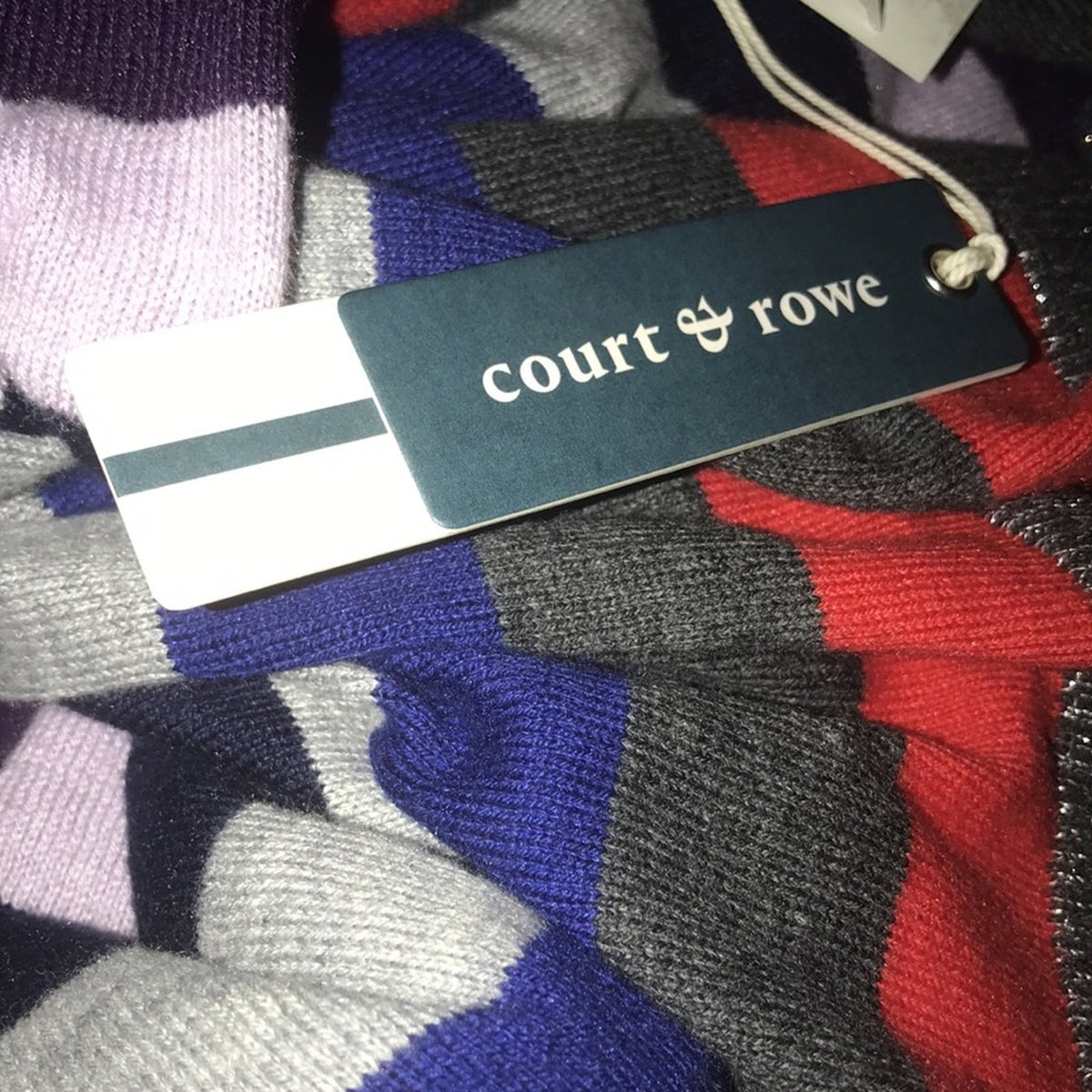 Court & Rowe NEW Metallic Stripe Sweater XLarge