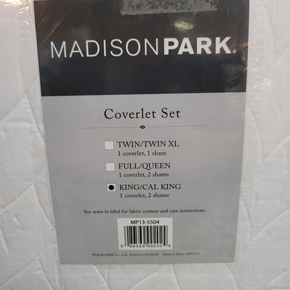 Madison Park Coverlet Set white KING/CAL NEW