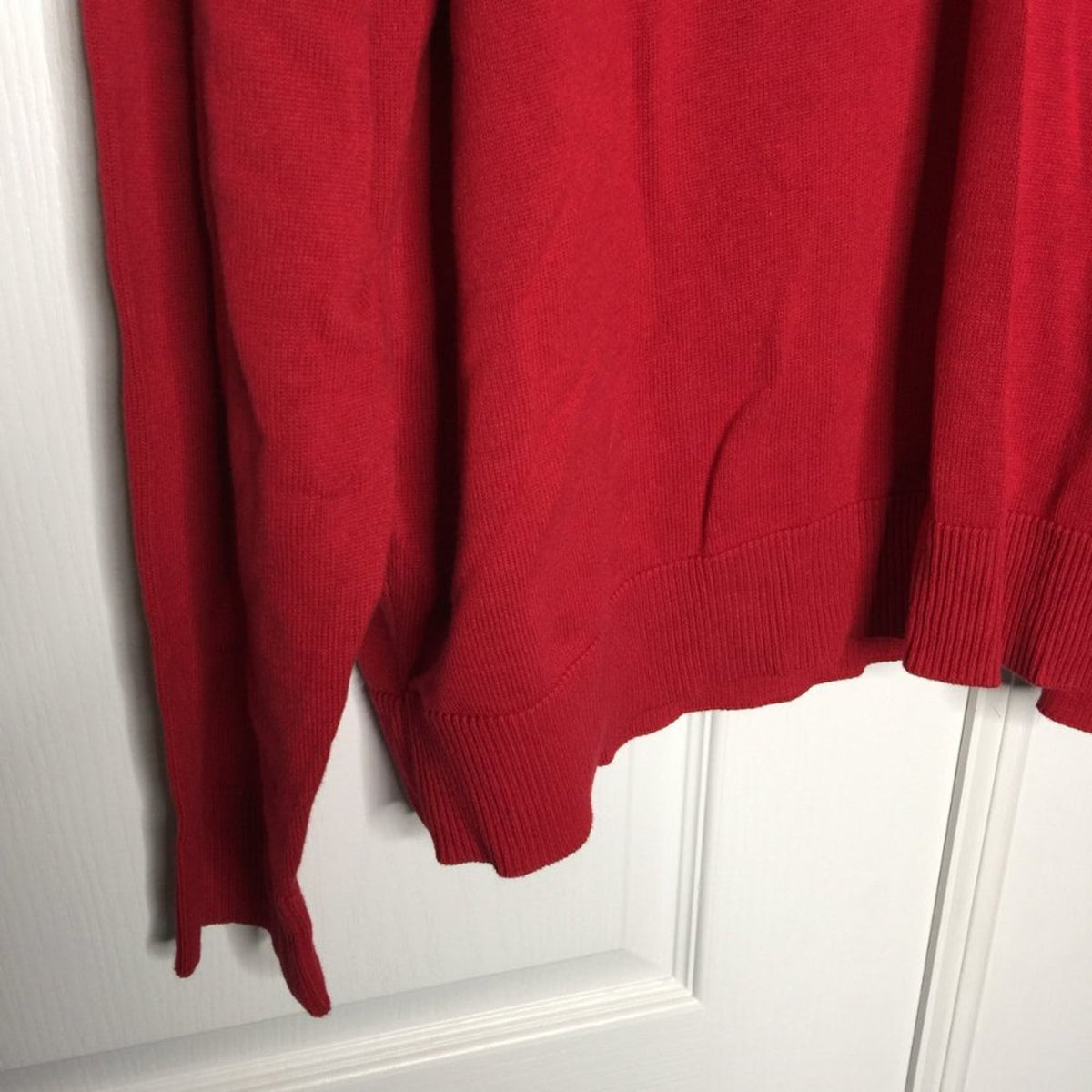 Joe Fresh NWT V-Neck Pullover Red Cotton Classic Sweater 2XL LAYERING NEW