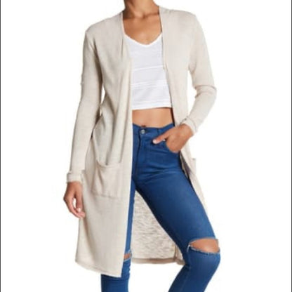 Abound NEW Cream Longlines Cardigan Sweater X Small New Oversized Cozy