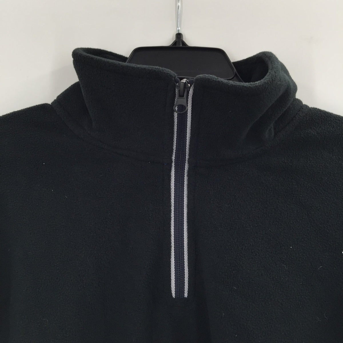 Vintage 1946 Partial Zip Fleece Knit Pullover Sweater Long Sleeve Black X-Large