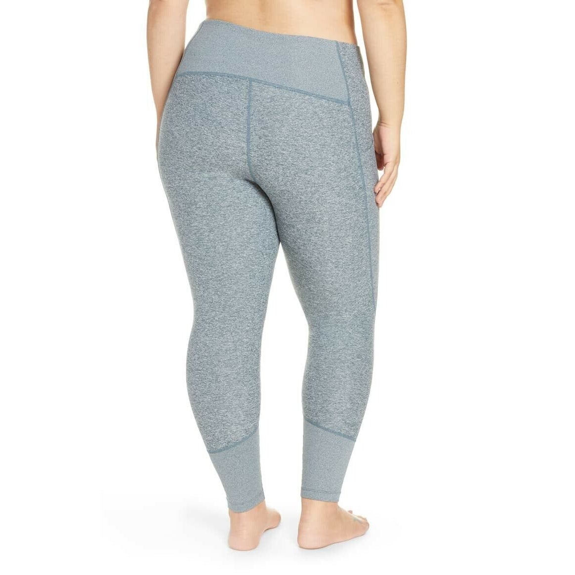 Zella Zelsoft High Waist Pocket Athletic Ankle Leggings Blue Size Medium Cozy