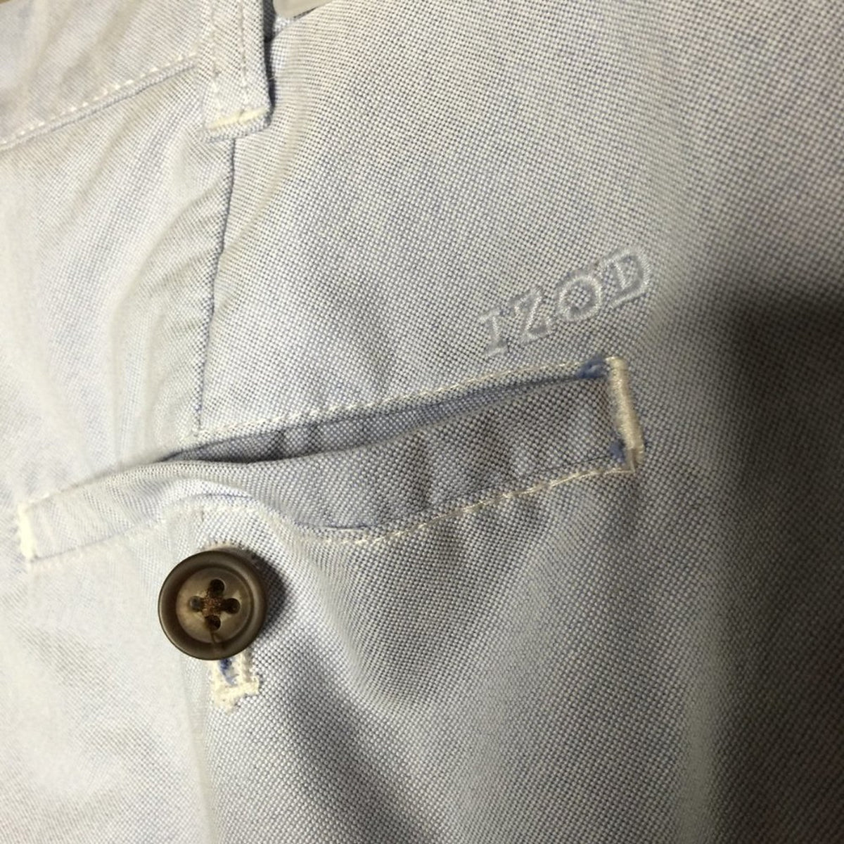 IZOD Performance Stretch Straight Dress Pant Comfort Flat Front Blue Size 36/30