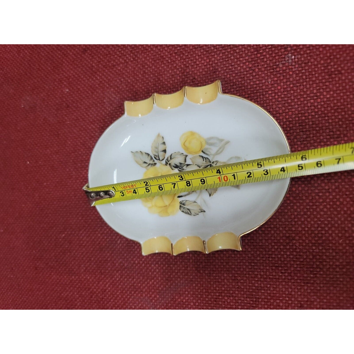 Cotillion Yellow Rose Fine China By Japan  Ashtray Floral