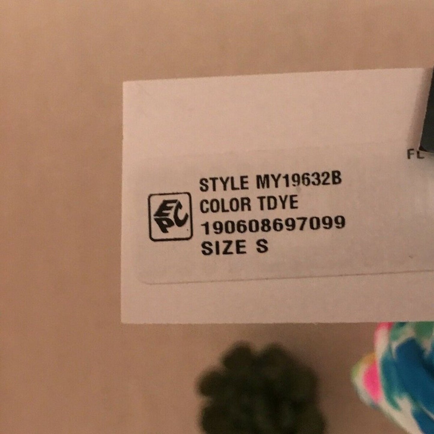 California Waves Shirred Side Tab Tie Dye Hipster Size Small