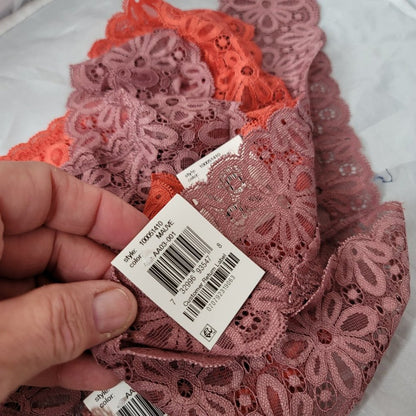 Jenni All Over Lace Pretty Sissy Thong Underwear 3Pack Size XXLarge