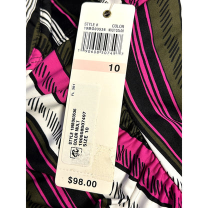 Anne Cole Signature NWT Sketchbook Stripe Underwire One-Piece Size 10