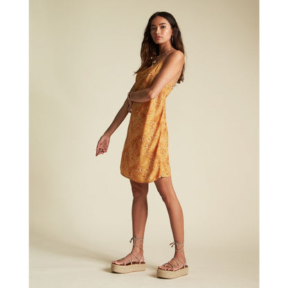 Billabong NWT Mango Orange Sincerely Jules Kick Rocks Dress Size Small